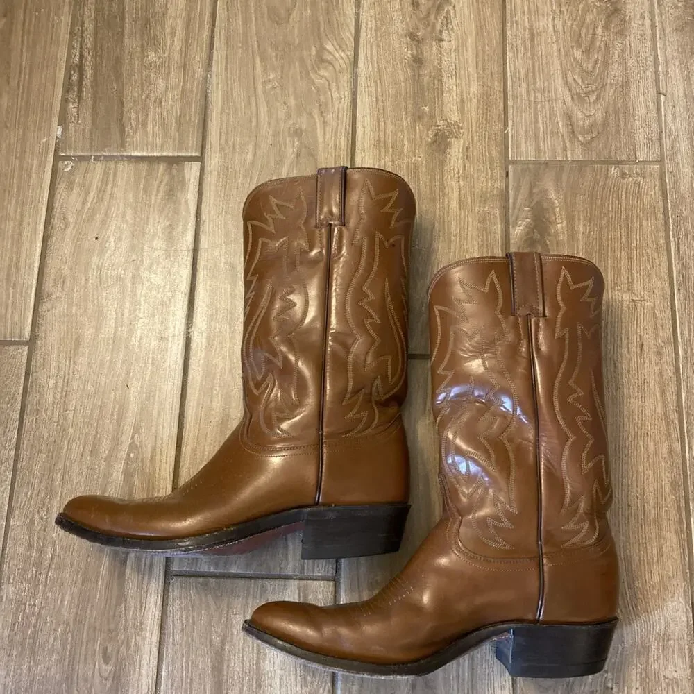 Vintage Justin Men's Western Cowboy Boots Size 9D Made in USA